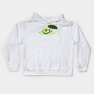 Funny avocado on the beach Kids Hoodie